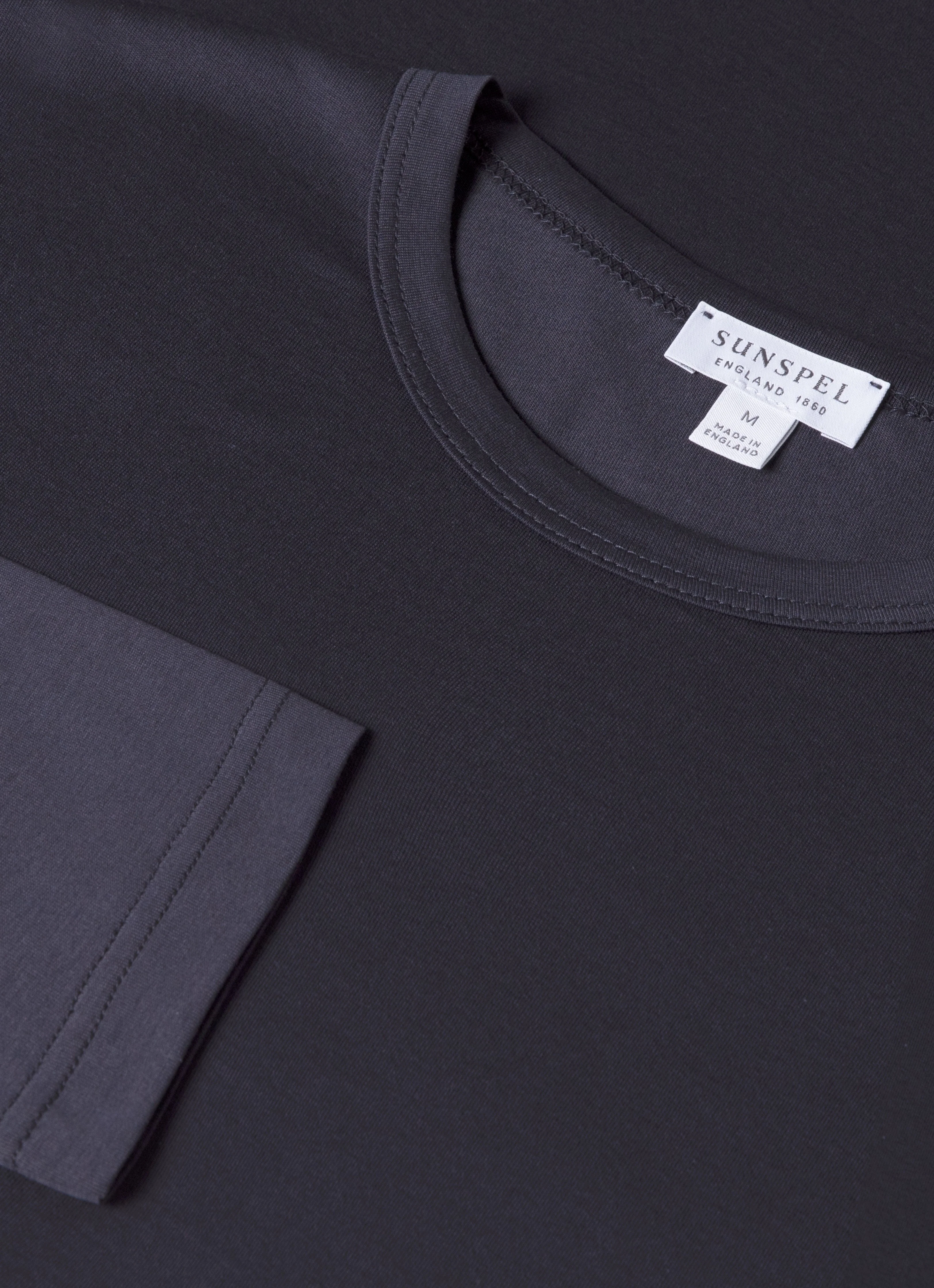 Men's Classic Long Sleeve T-shirt in Navy - Image 4