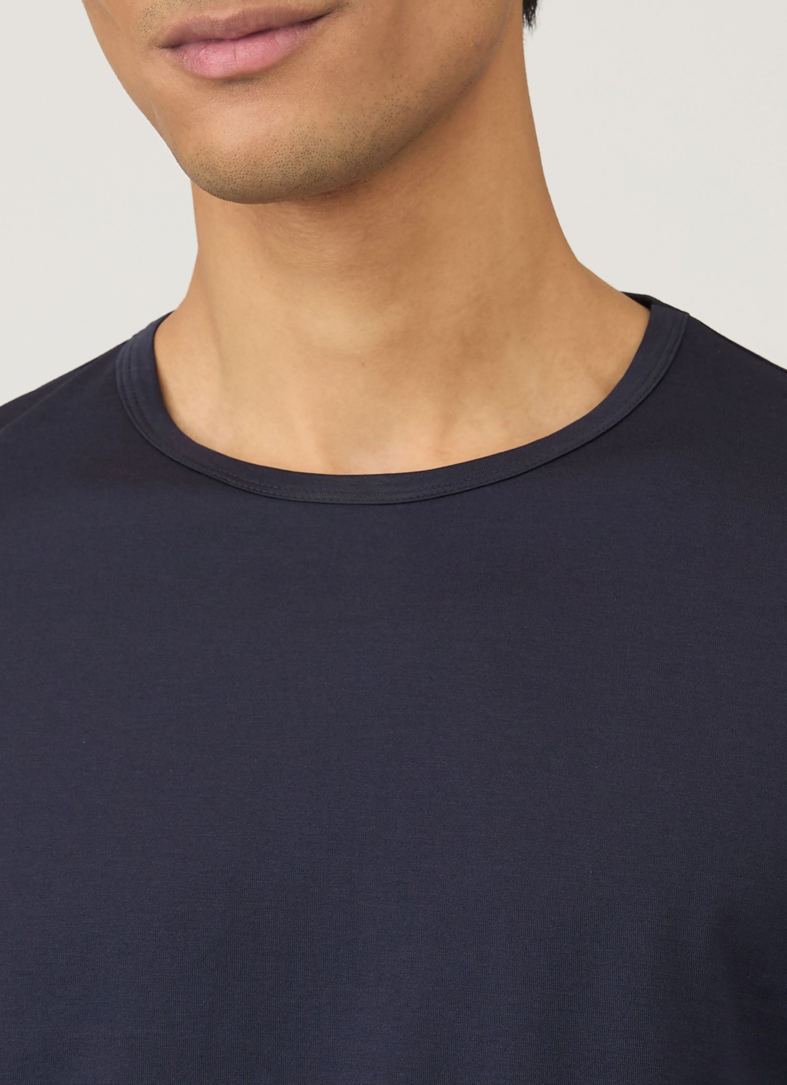 Men's Classic Long Sleeve T-shirt in Navy - Image 6