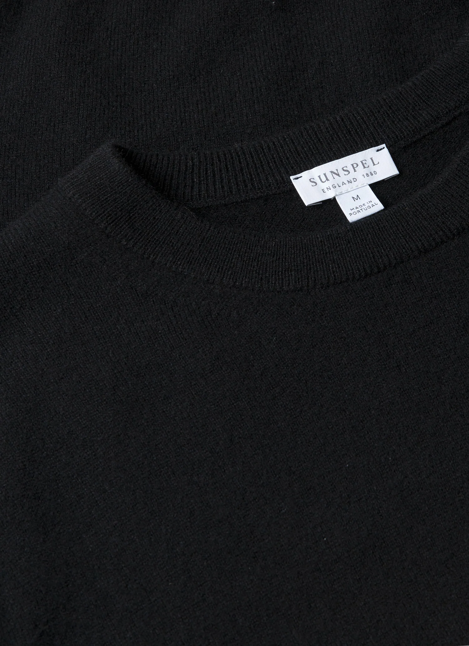 Men's Cashmere Crew Neck Jumper in Black - Image 4
