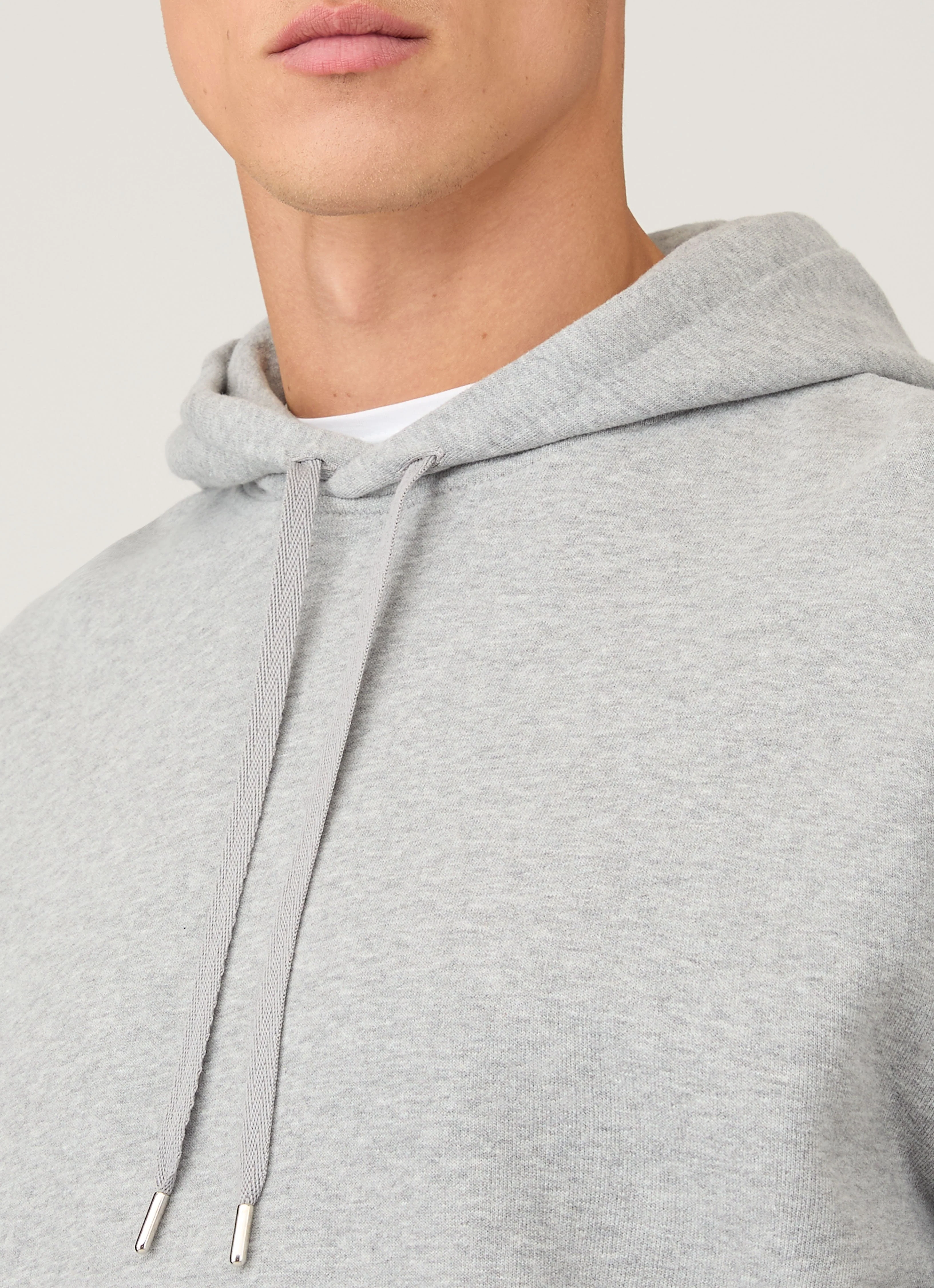 Men's Loopback Hoodie in Grey Melange - Image 6