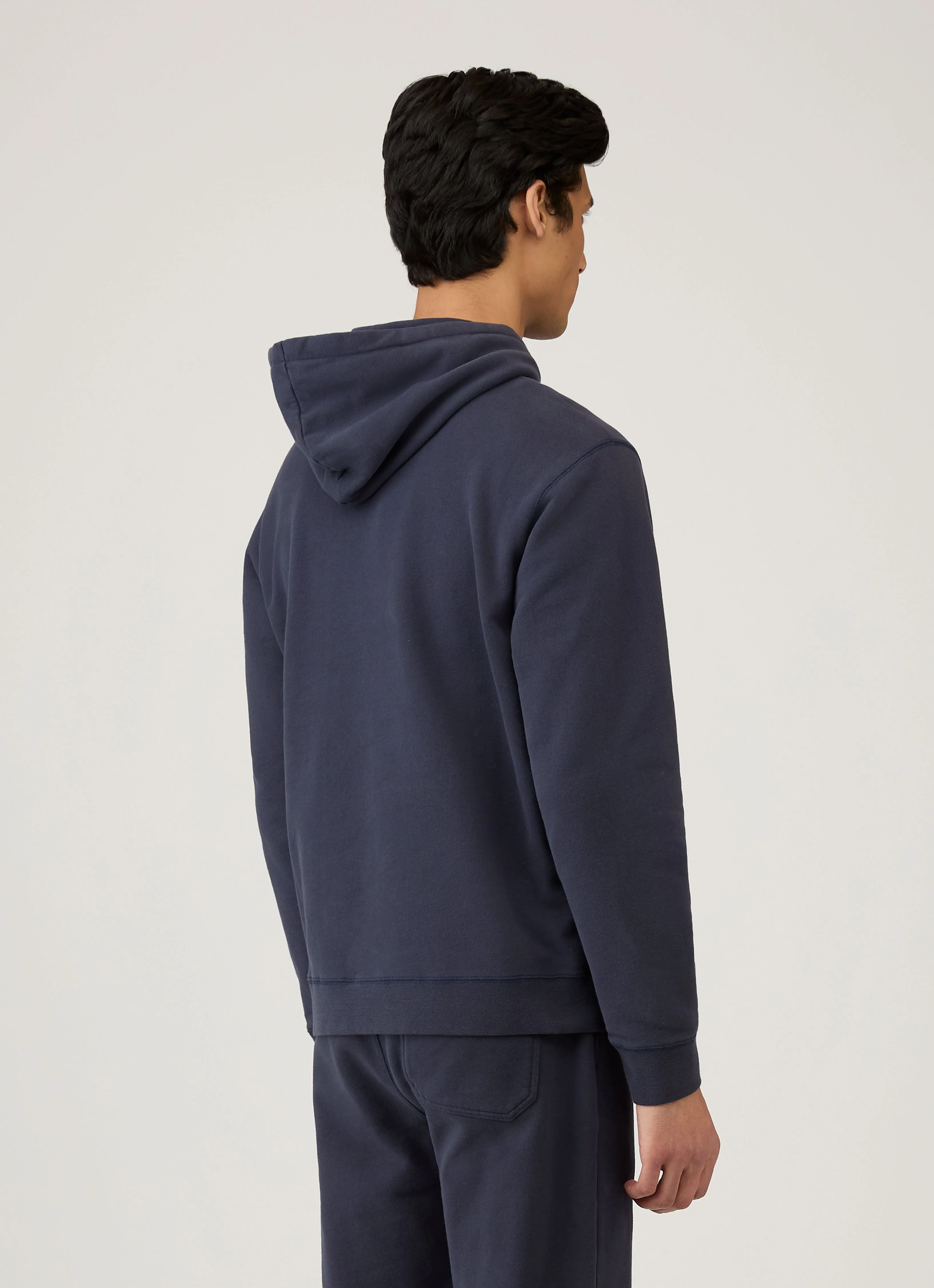 Men's Loopback Hoodie in Navy - Image 5