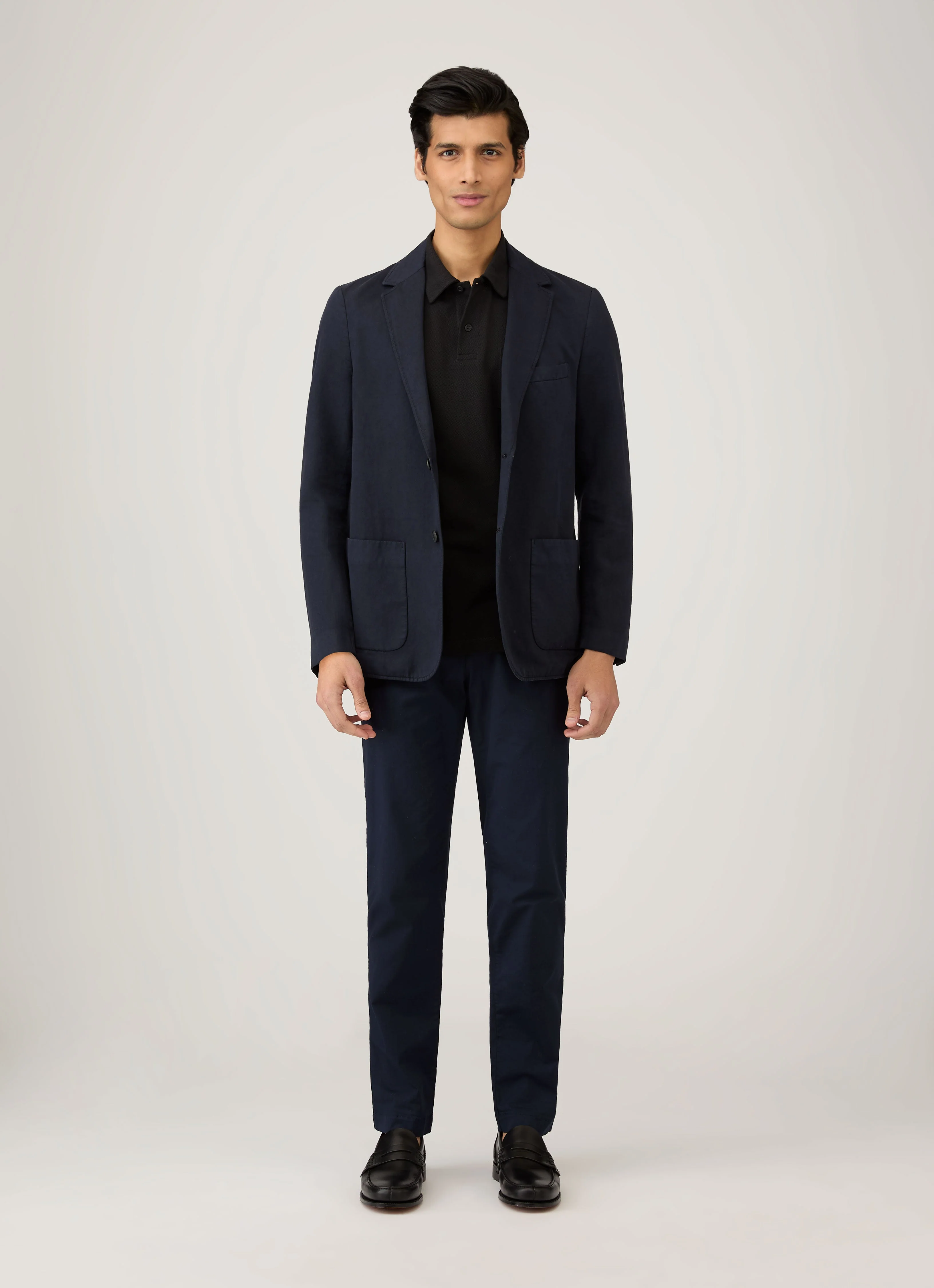 Men's Riviera Polo Shirt in Black - Image 3