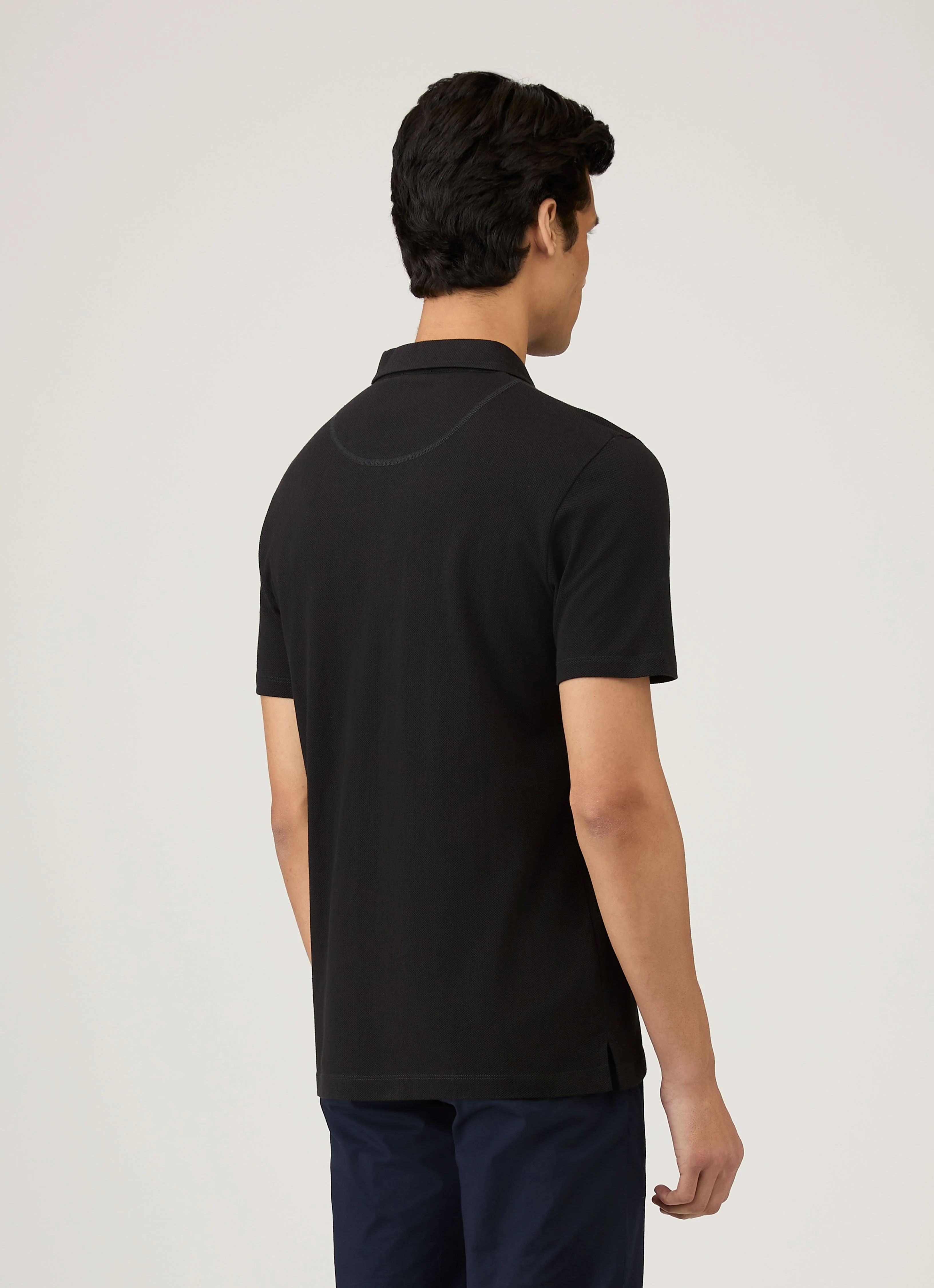 Men's Riviera Polo Shirt in Black - Image 5
