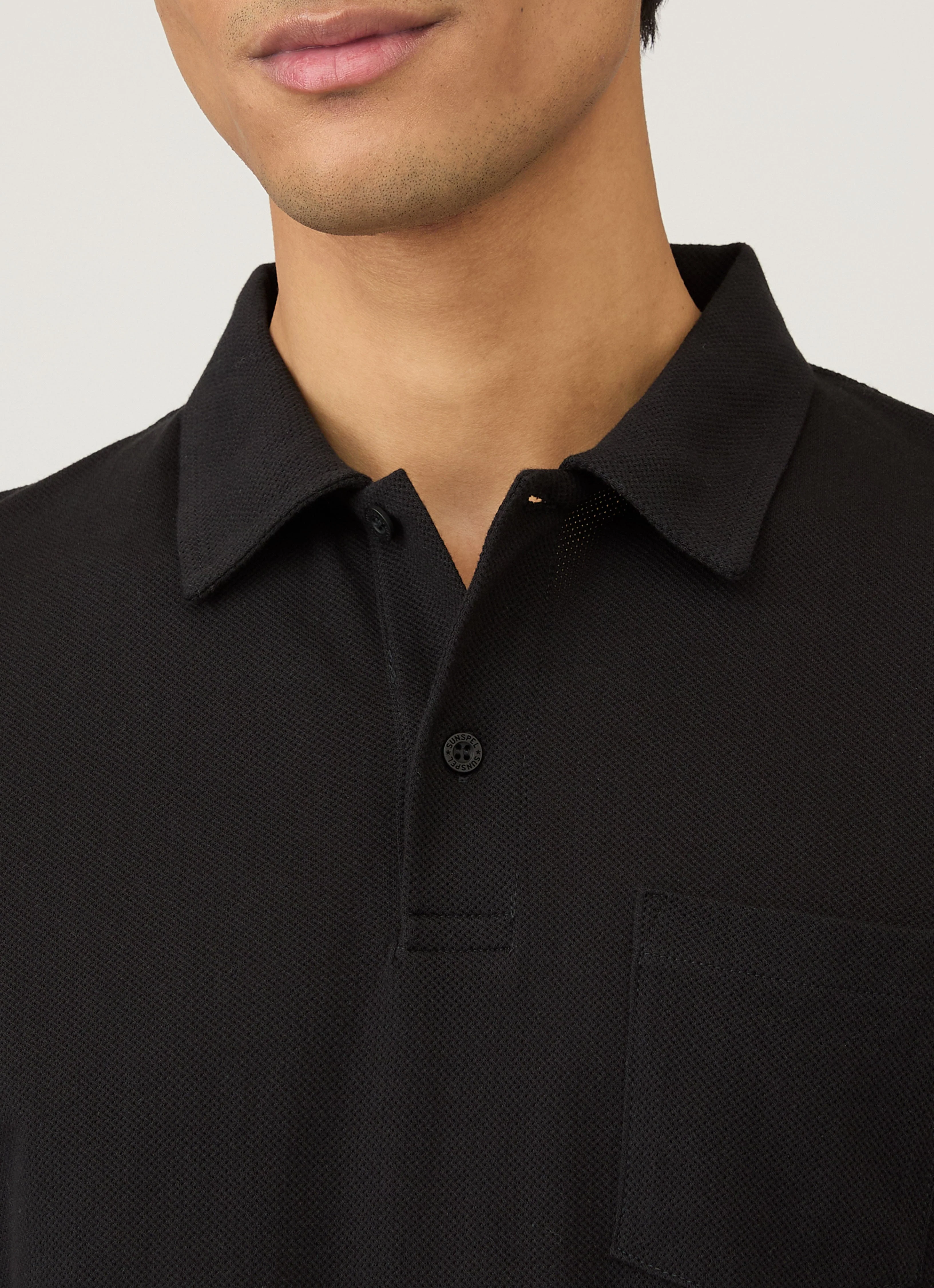 Men's Riviera Polo Shirt in Black - Image 6