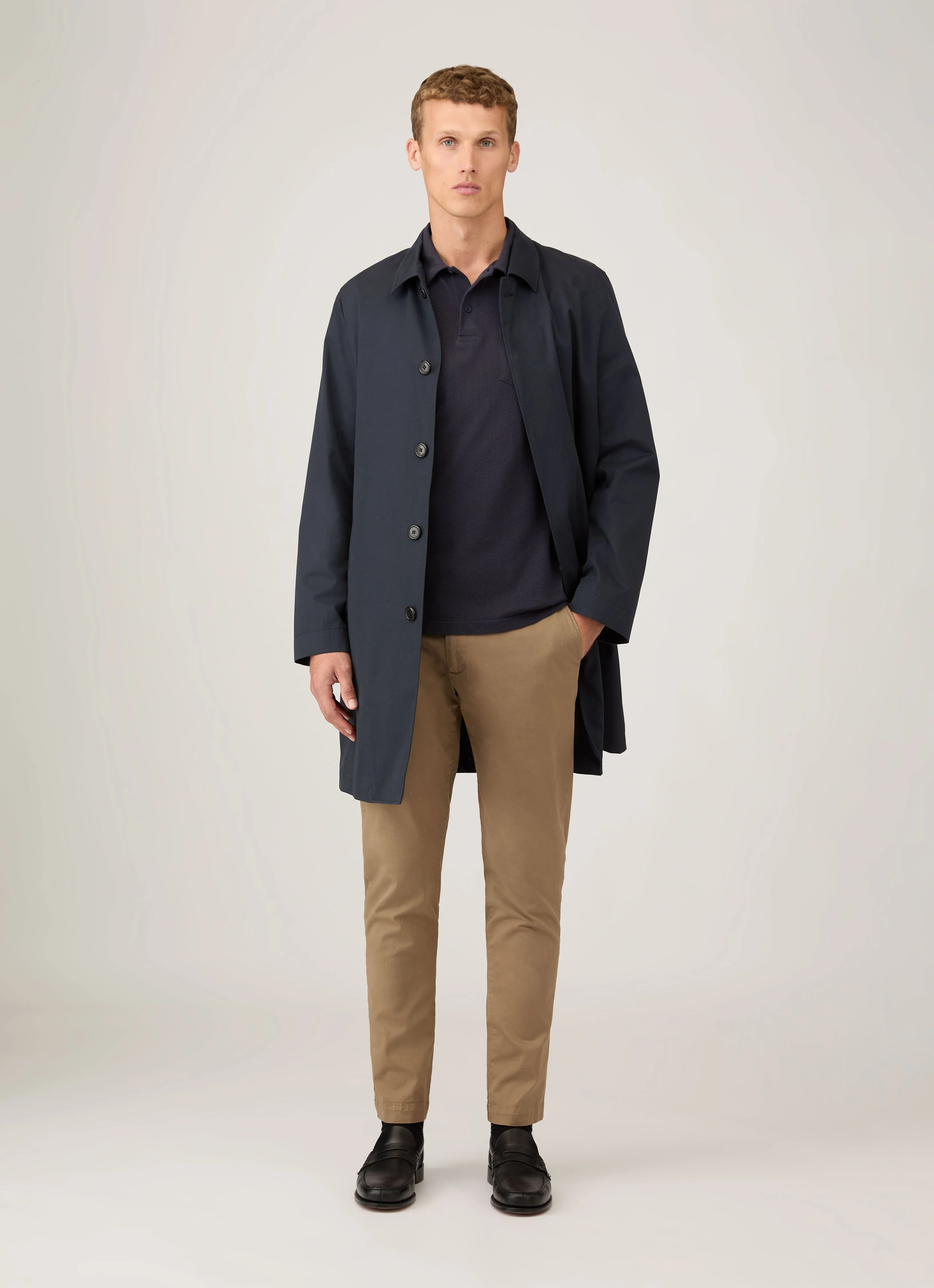 Men's Riviera Polo Shirt in Navy - Image 3