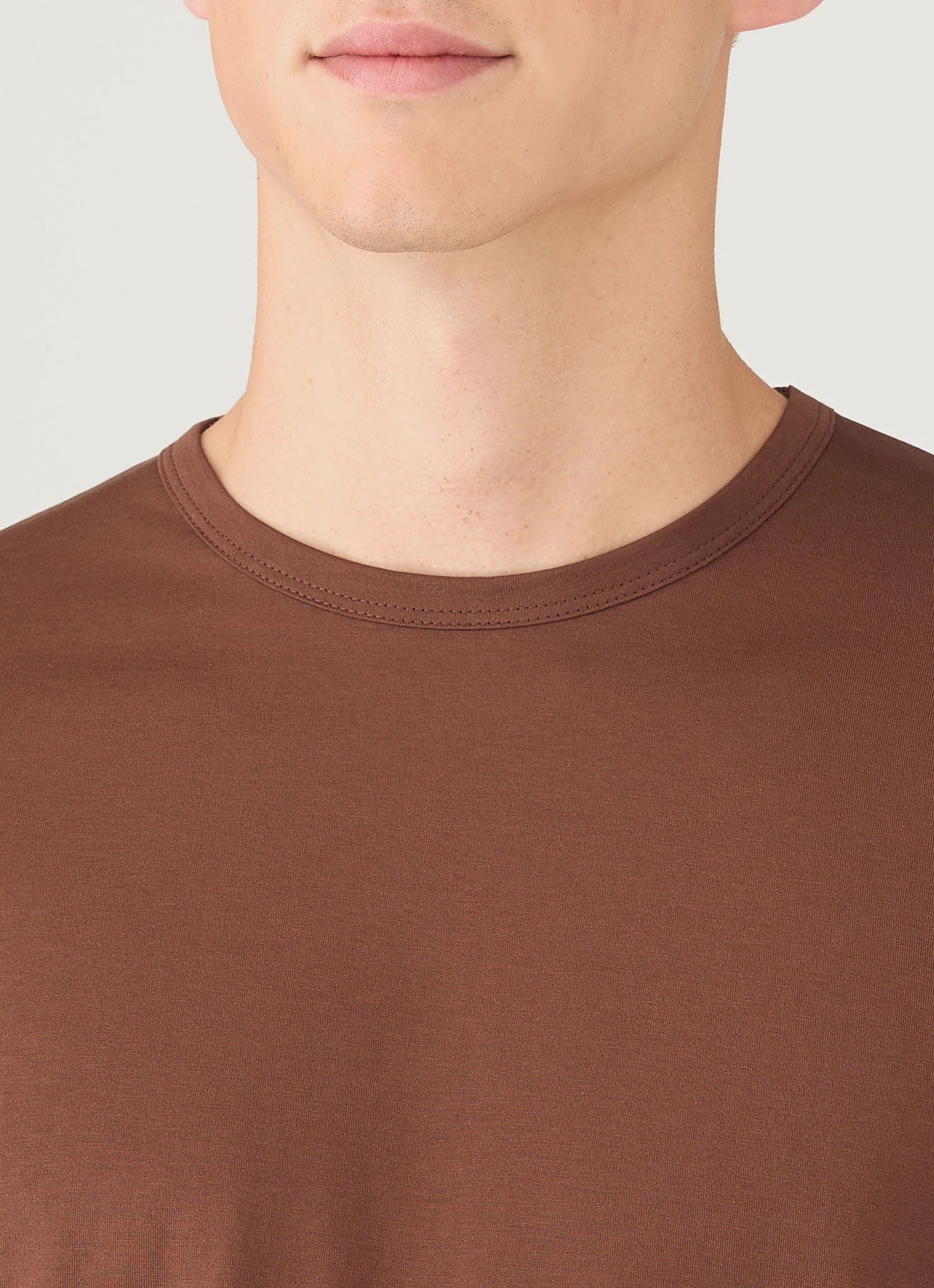 Men's Long Sleeve Classic T-shirt in Conker Brown - Image 6