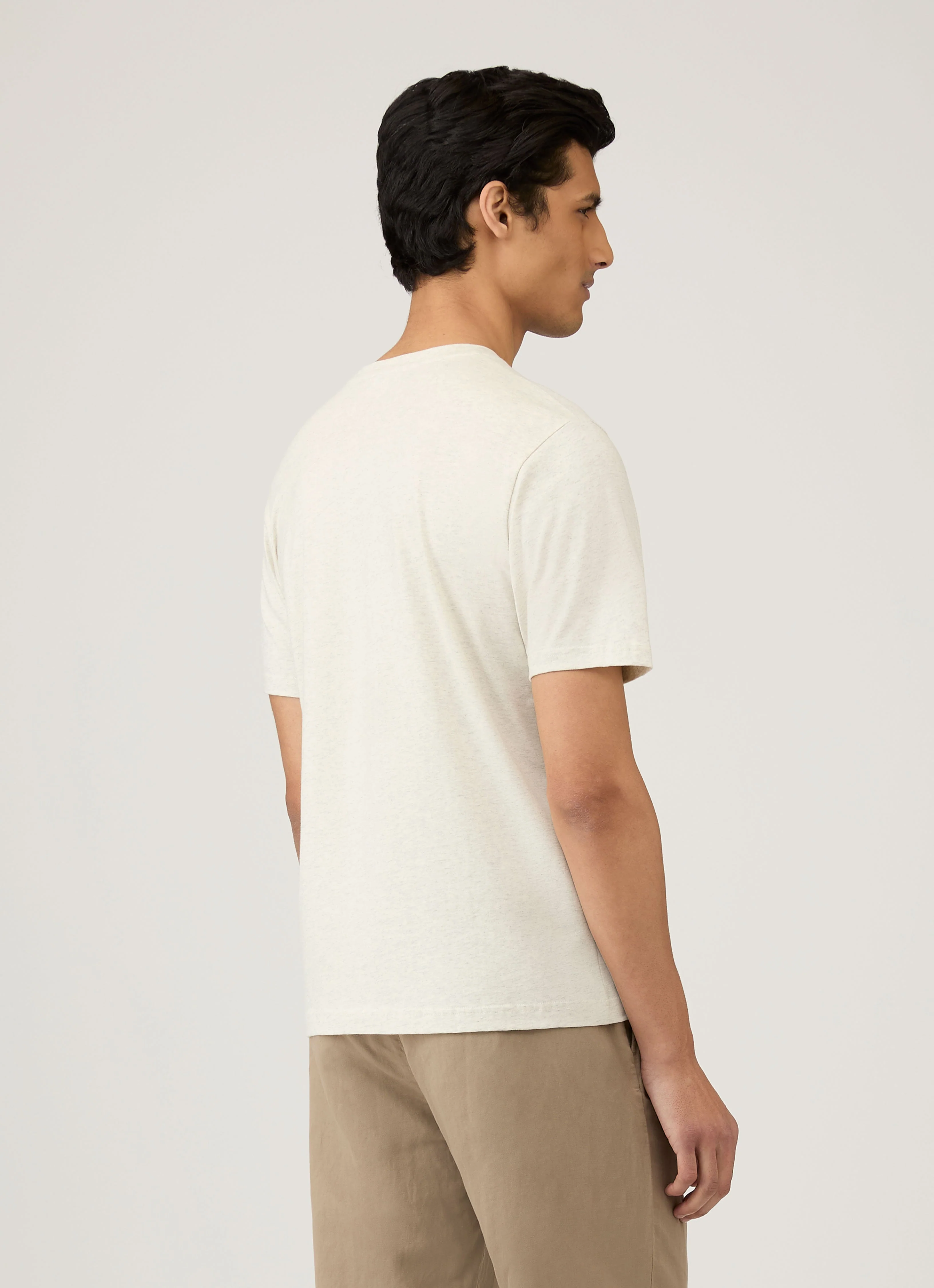 Men's Riviera T-shirt in Archive White Melange - Image 5