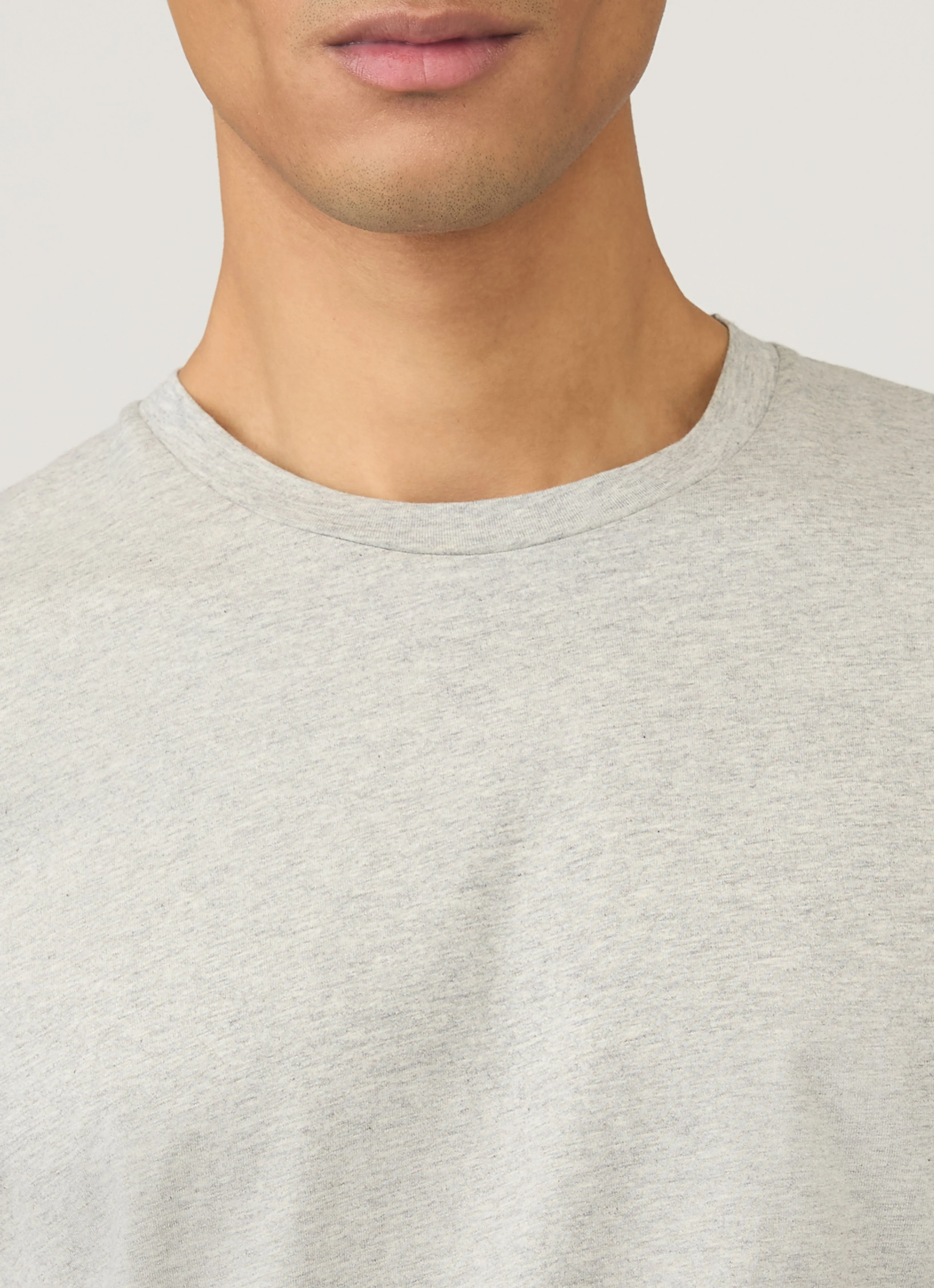 Men's Riviera T-shirt in Grey Melange - Image 6