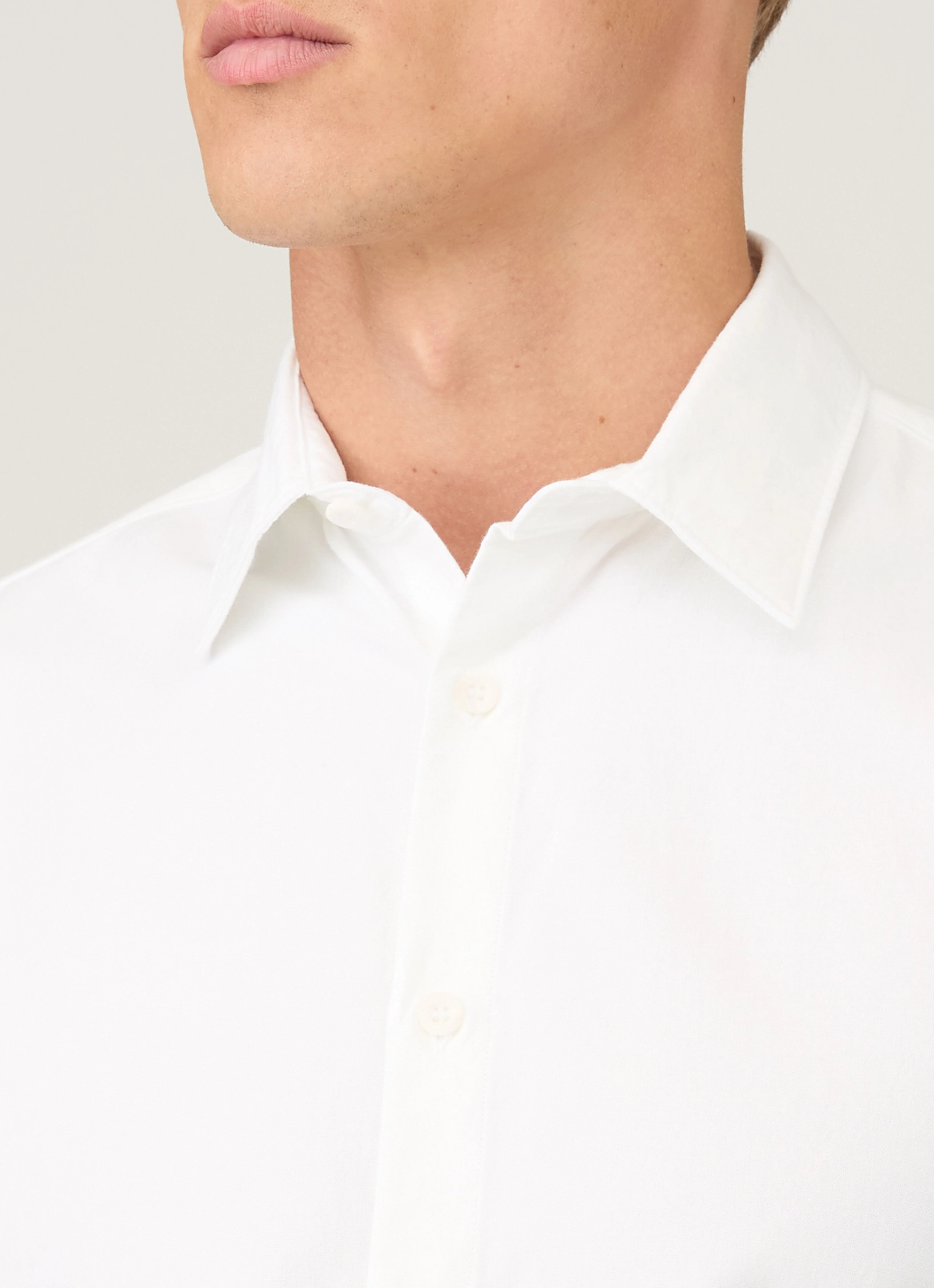 Men's Oxford Shirt in White - Image 6