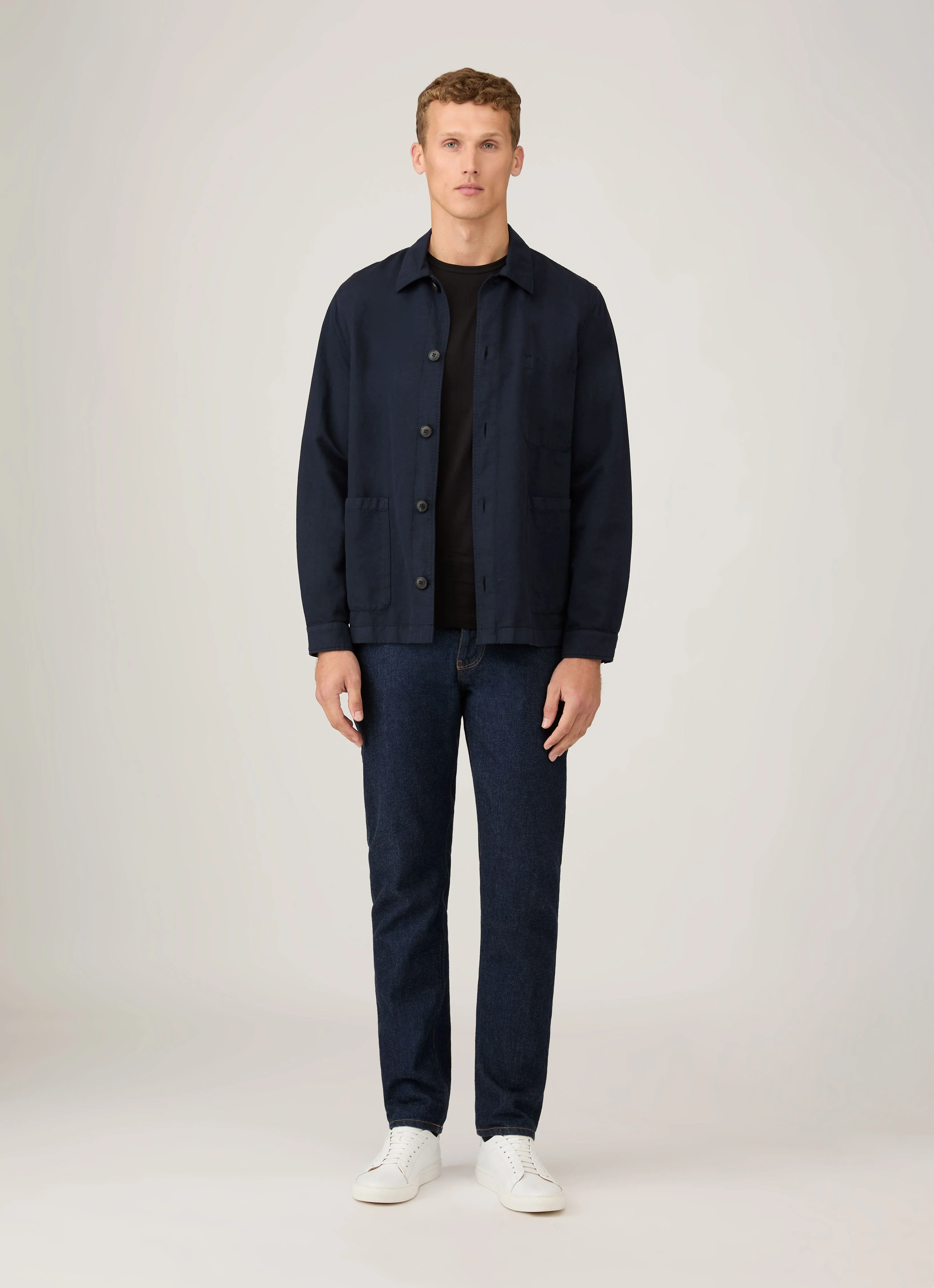 Men's Regular Fit Jeans in Rinse Wash Denim - Image 3