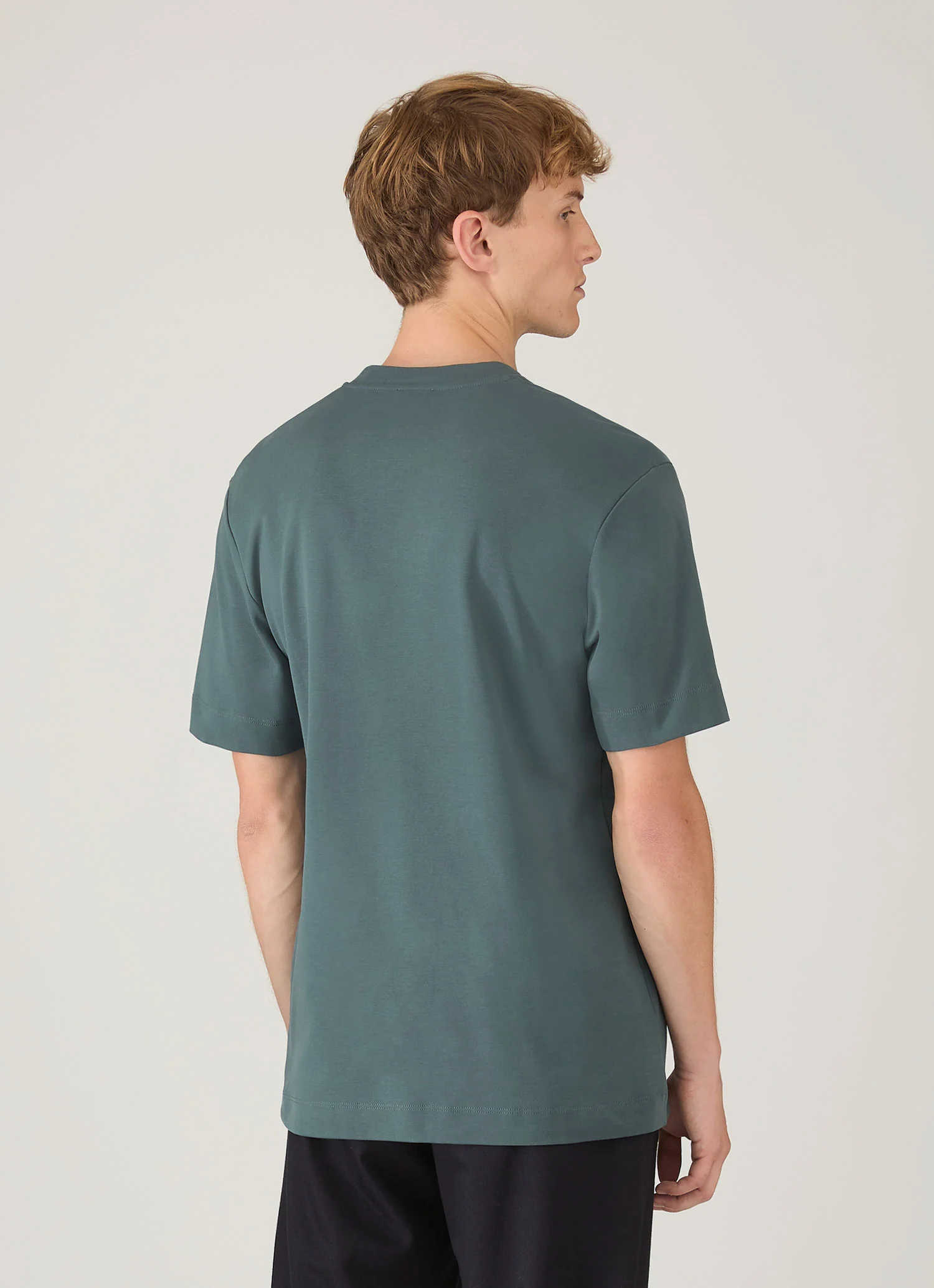 Men's Relaxed Fit Heavyweight T-shirt in Dark Petrol - Image 5