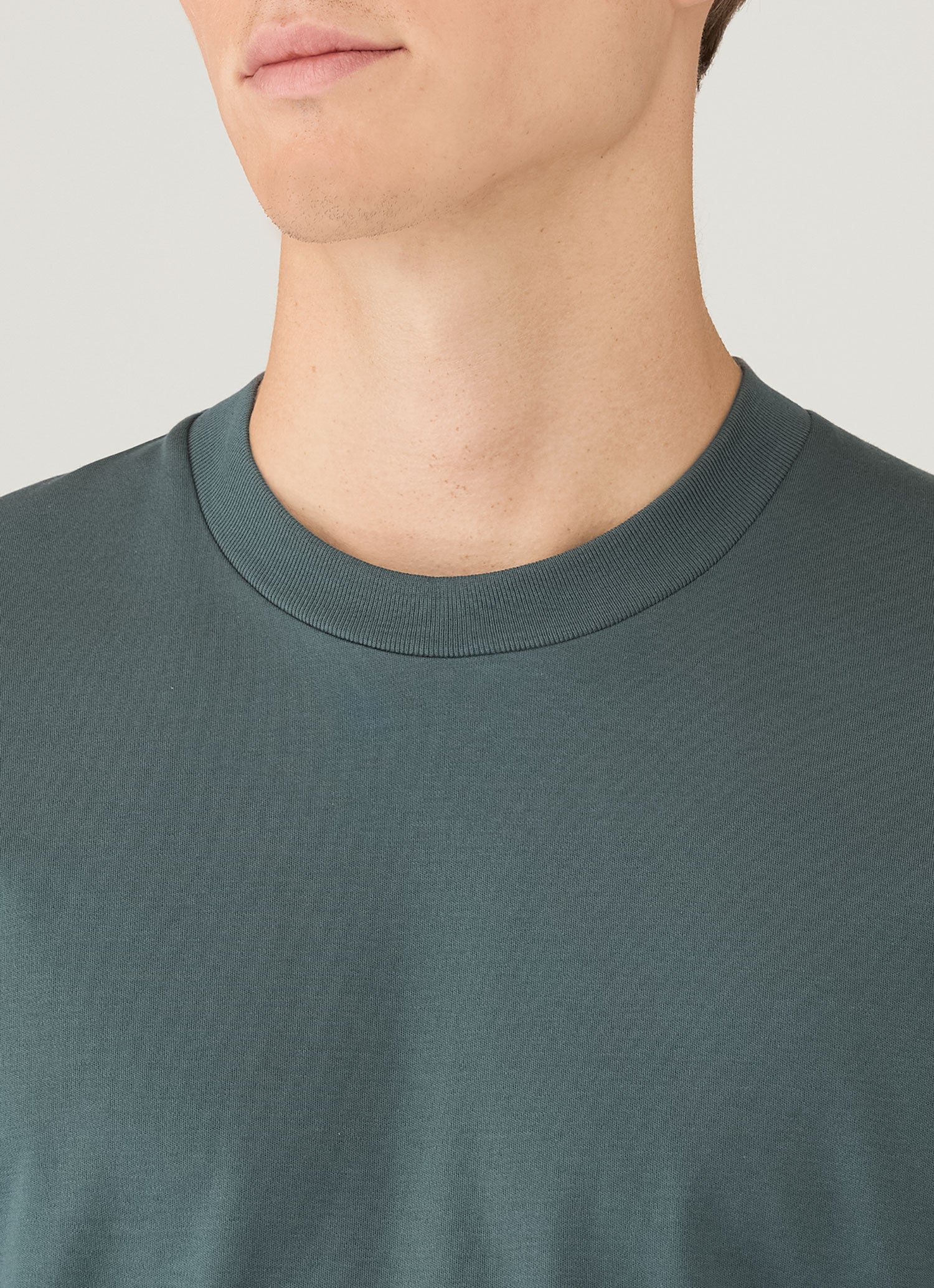 Men's Relaxed Fit Heavyweight T-shirt in Dark Petrol - Image 6