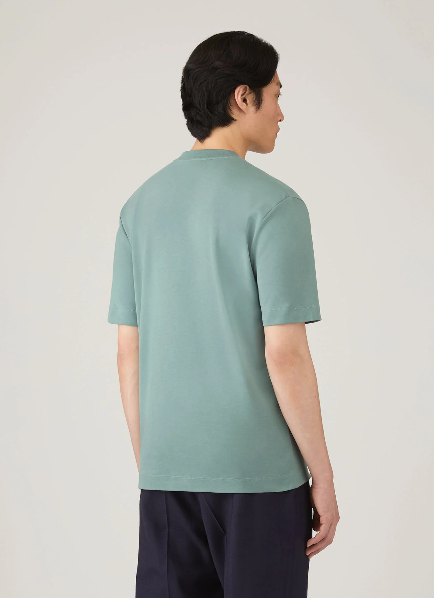 Men's Relaxed Fit Heavyweight T-shirt in Steel Green - Image 5