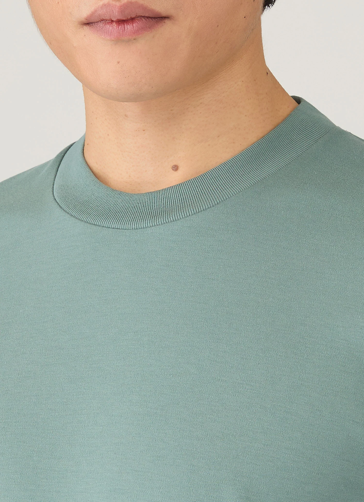 Men's Relaxed Fit Heavyweight T-shirt in Steel Green - Image 6