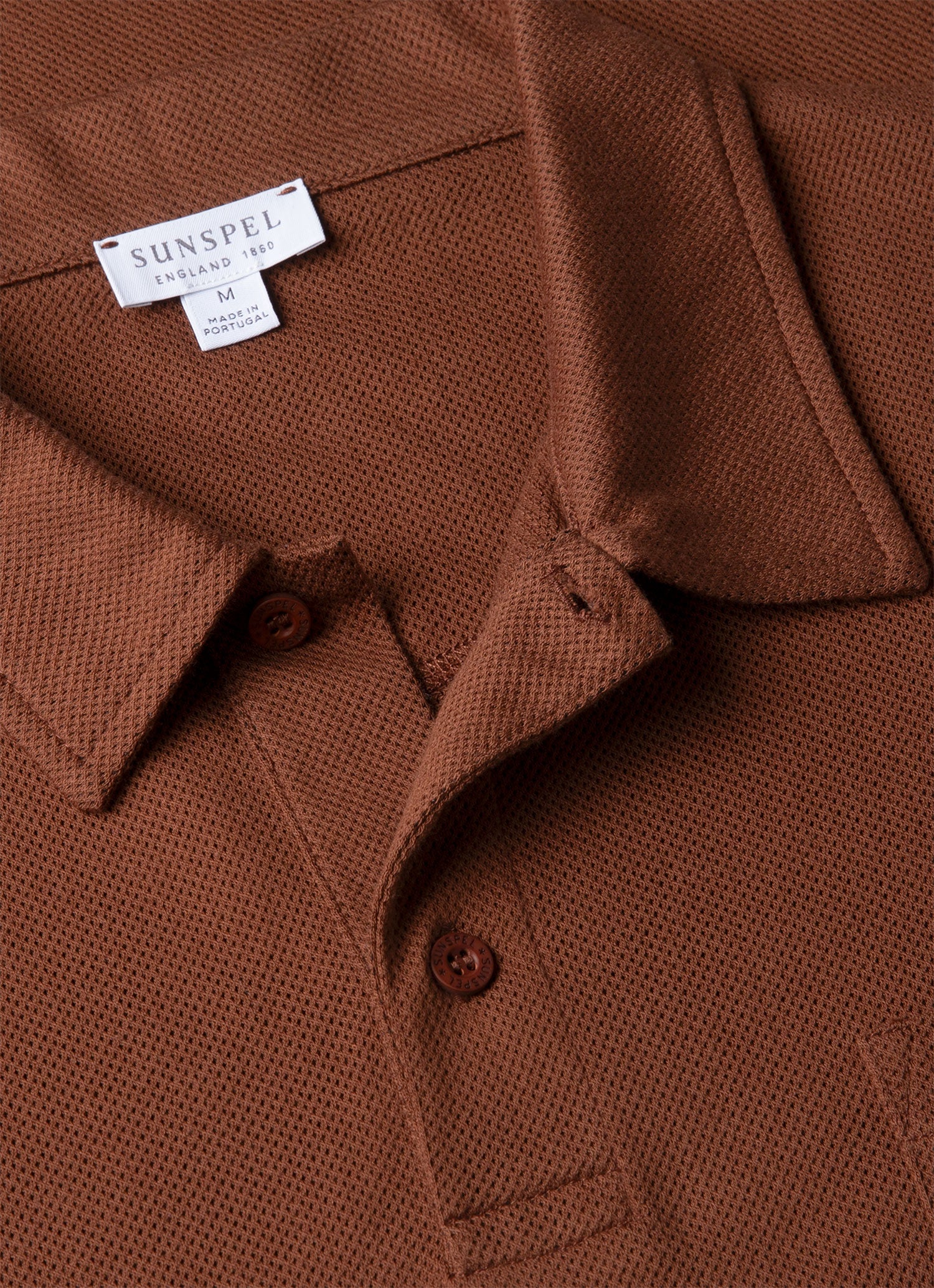 Men's Riviera Polo Shirt in Conker Brown - Image 4