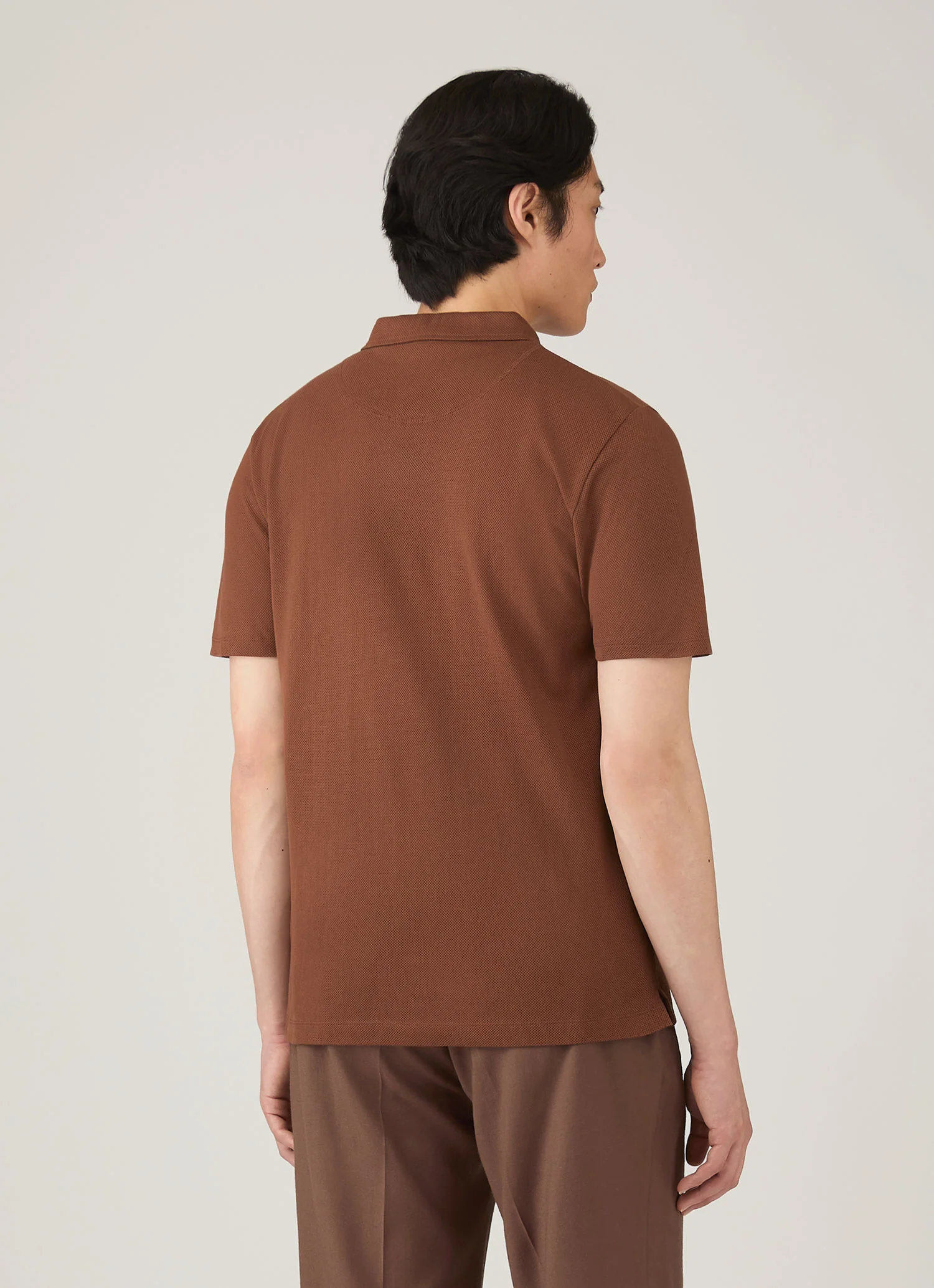 Men's Riviera Polo Shirt in Conker Brown - Image 5