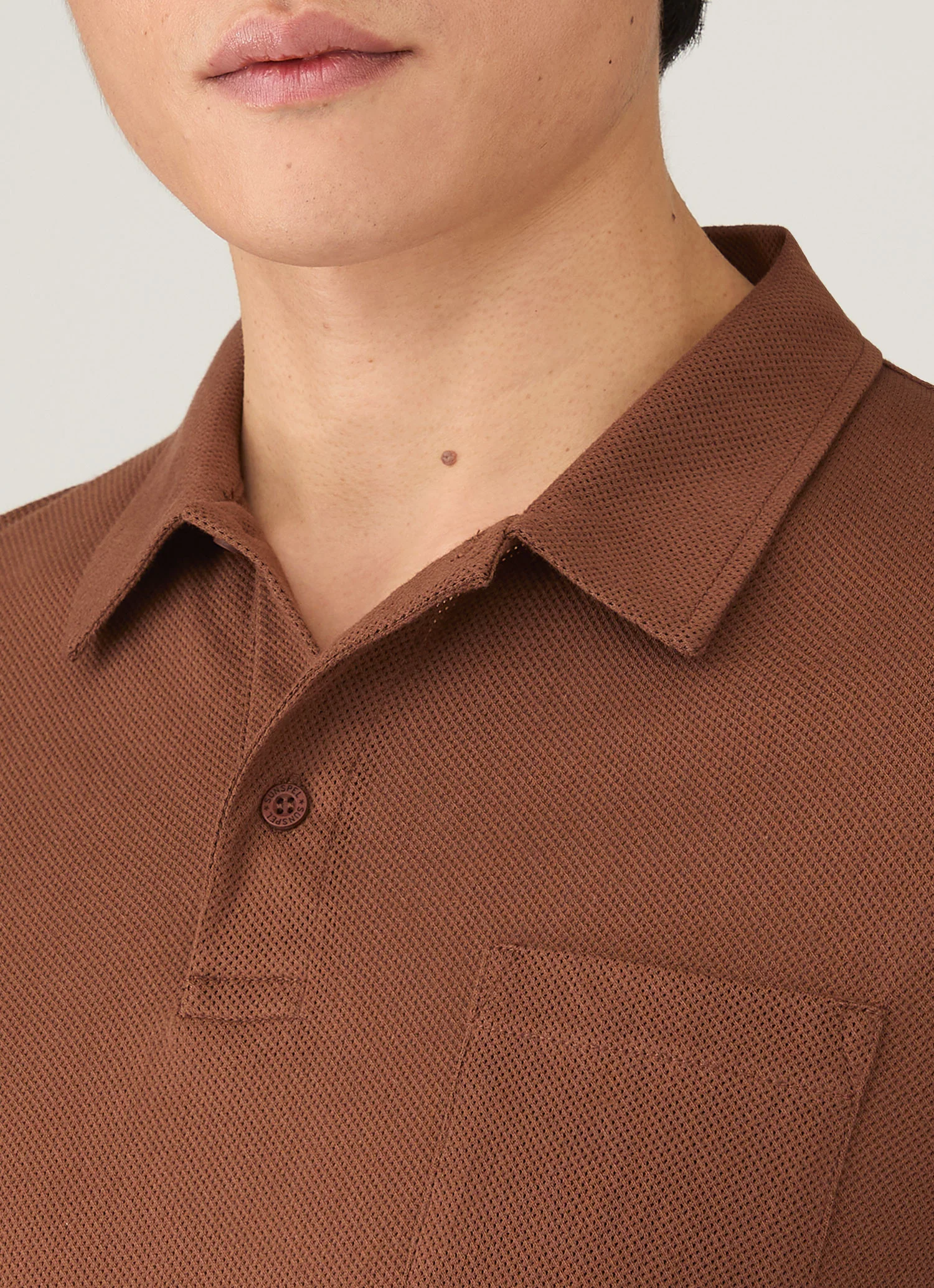 Men's Riviera Polo Shirt in Conker Brown - Image 6