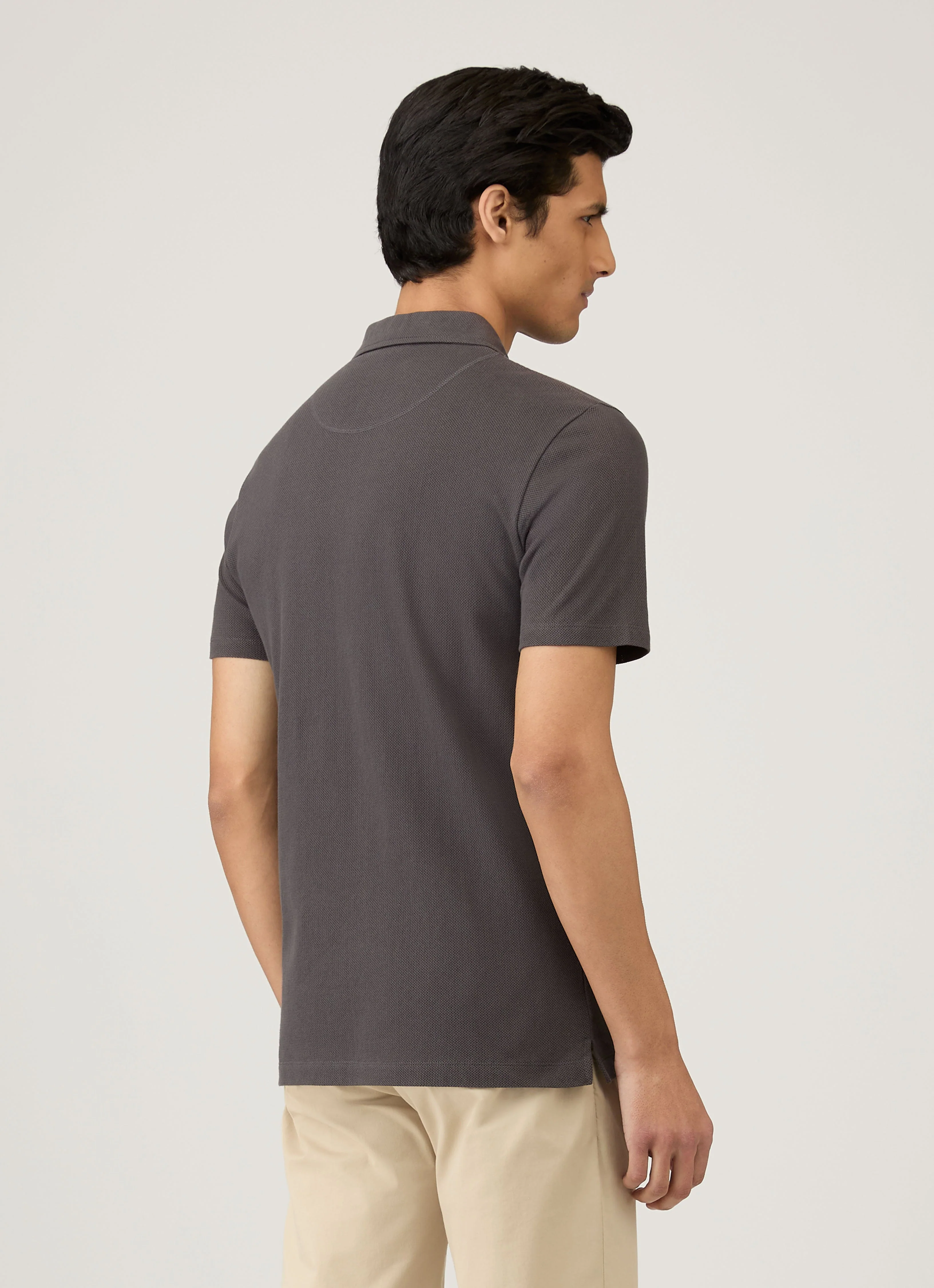 Men's Riviera Polo Shirt in Charcoal - Image 5