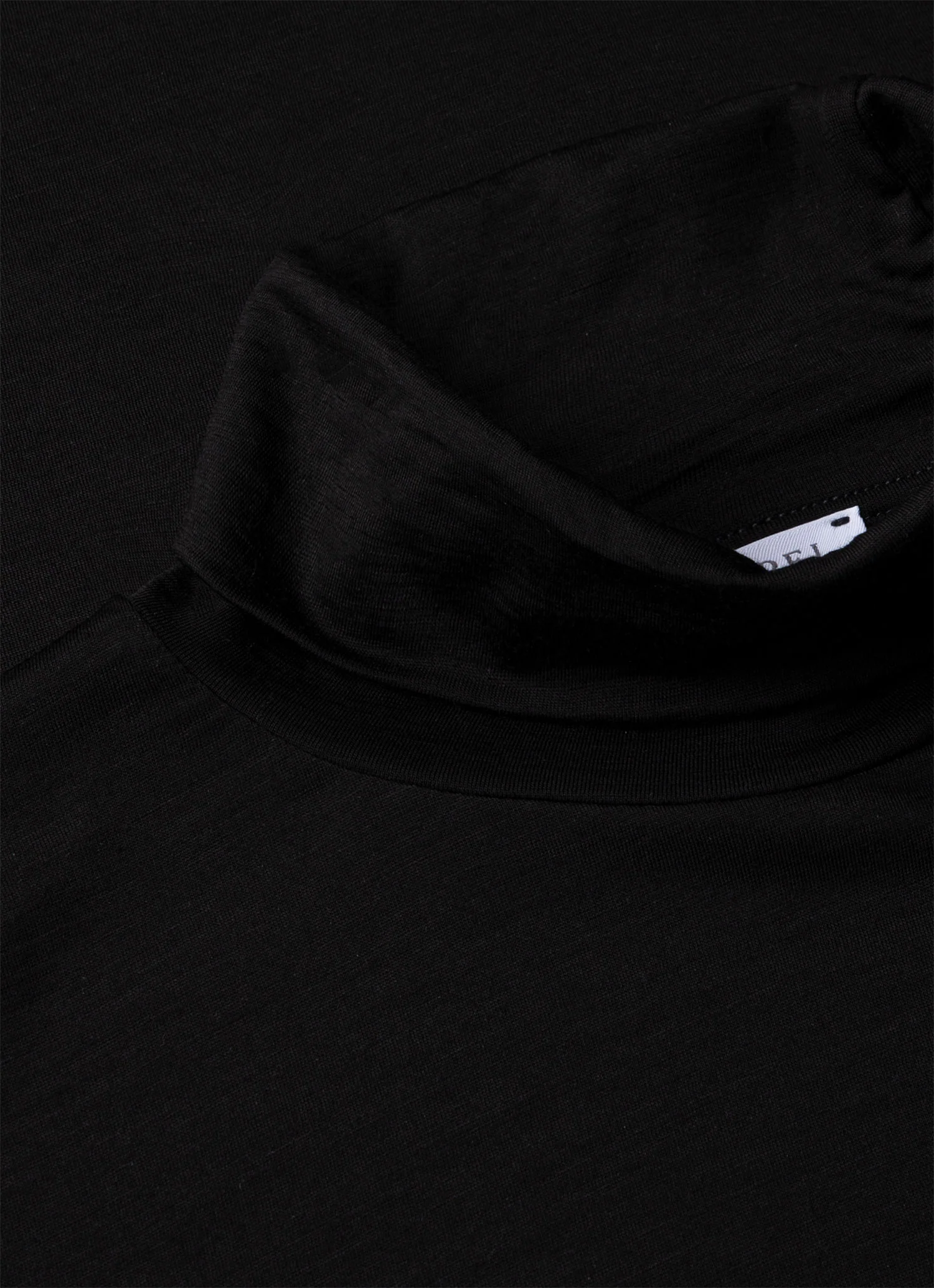 Men's Ultra-Fine Merino Roll Neck in Black - Image 4
