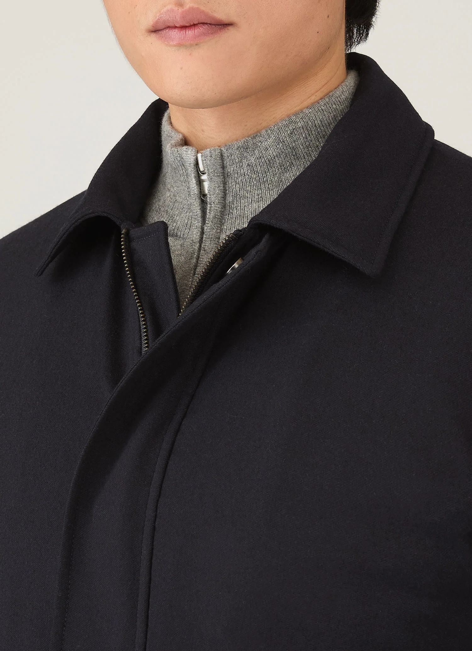 Men's Wool Cashmere Field Jacket in Navy - Image 6