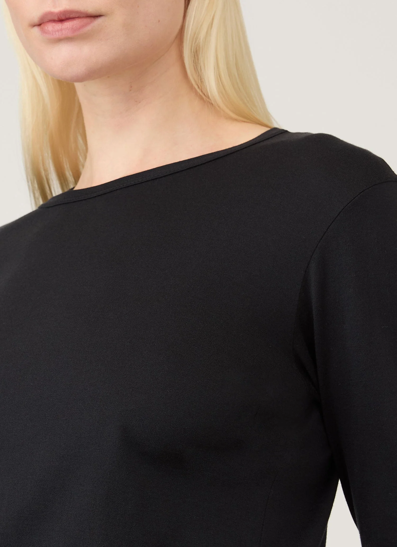 Women's Long Sleeve Classic T-shirt in Black - Image 4
