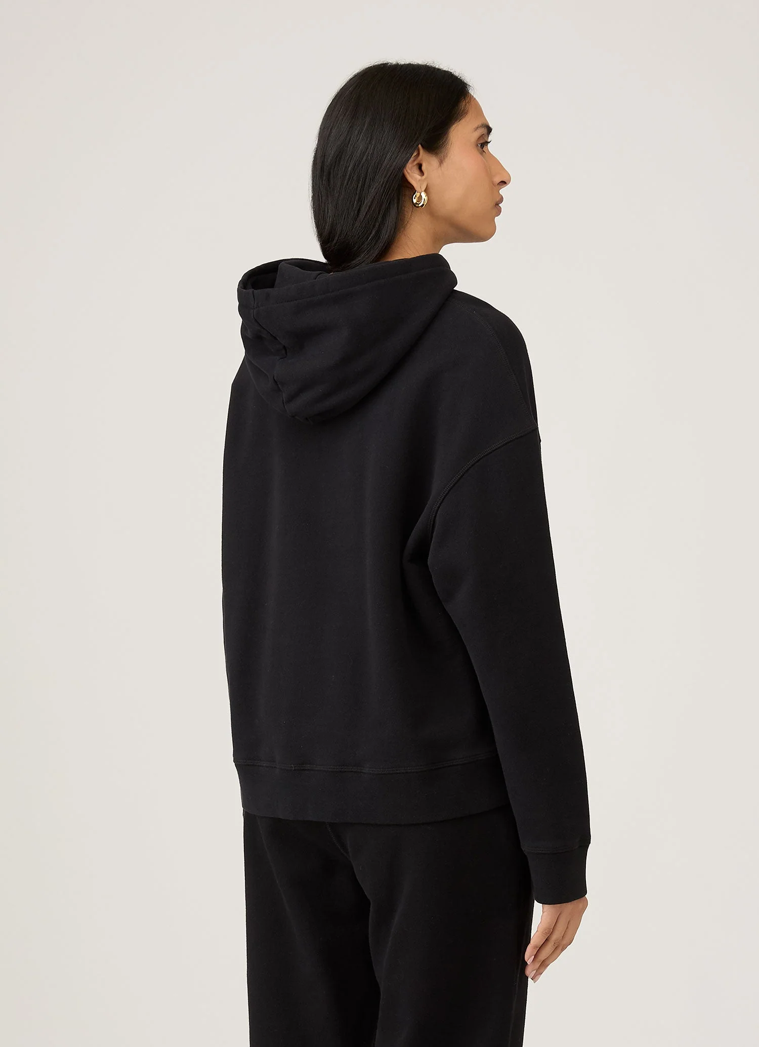 Women's Loopback Hoodie in Black - Image 3